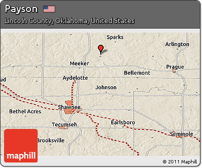 Shaded Relief Panoramic Map of Payson