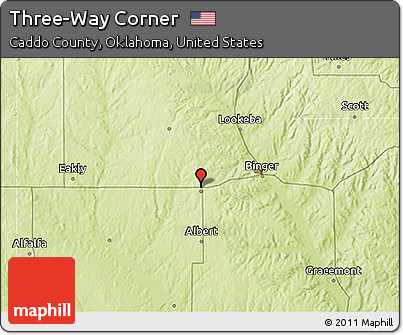Physical 3D Map of Three-Way Corner