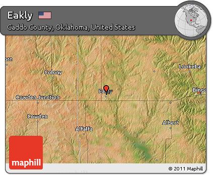 Satellite 3D Map of Eakly