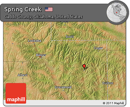 Satellite 3D Map of Spring Creek