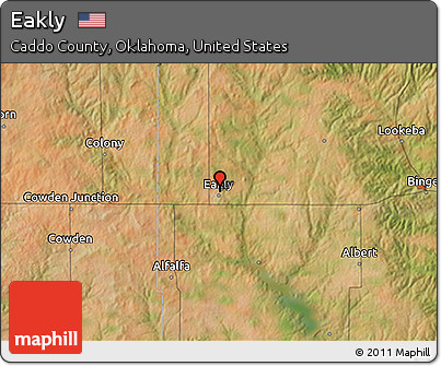 Satellite 3D Map of Eakly