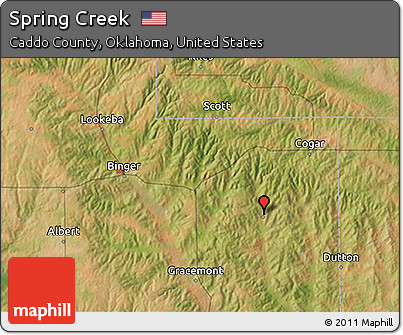 Satellite 3D Map of Spring Creek