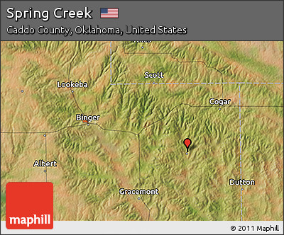 Satellite 3D Map of Spring Creek