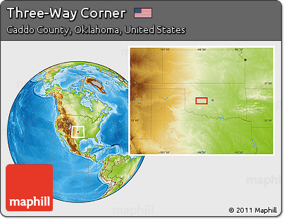 Physical Location Map of Three-Way Corner