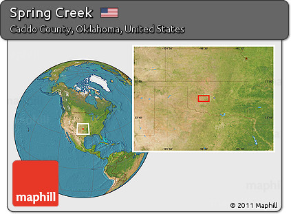 Satellite Location Map of Spring Creek