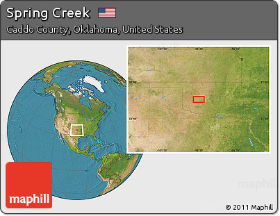 Satellite Location Map of Spring Creek