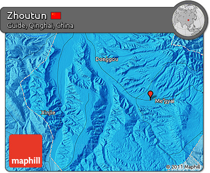 Political 3D Map of Zhoutun