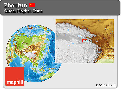 Physical Location Map of Zhoutun