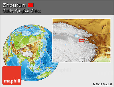Physical Location Map of Zhoutun