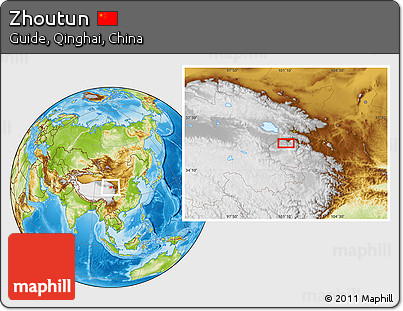 Physical Location Map of Zhoutun