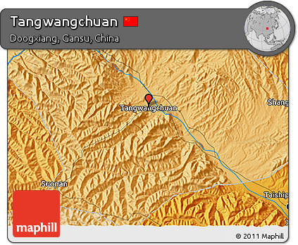 Political 3D Map of Tangwangchuan