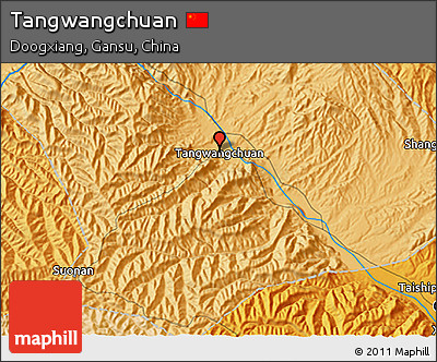 Political 3D Map of Tangwangchuan