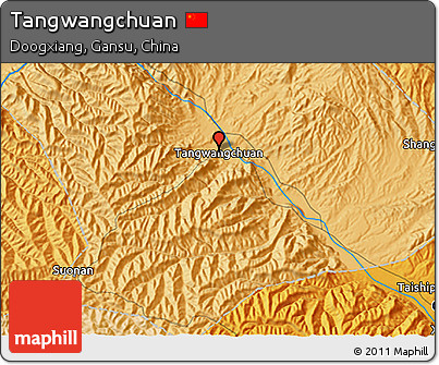 Political 3D Map of Tangwangchuan