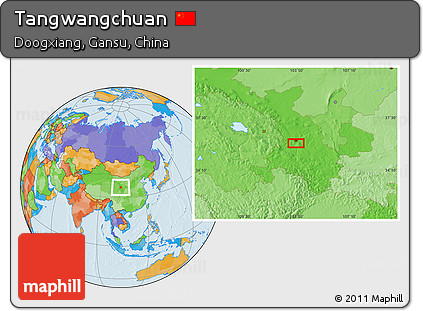 Political Location Map of Tangwangchuan