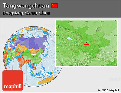 Political Location Map of Tangwangchuan