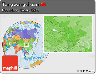 Political Location Map of Tangwangchuan