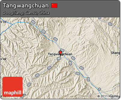 Shaded Relief Map of Tangwangchuan