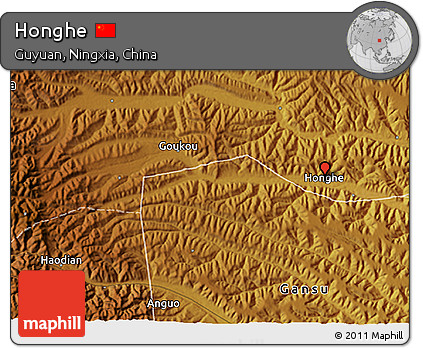 Physical 3D Map of Honghe