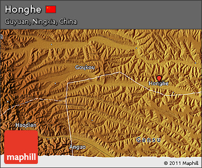 Physical 3D Map of Honghe