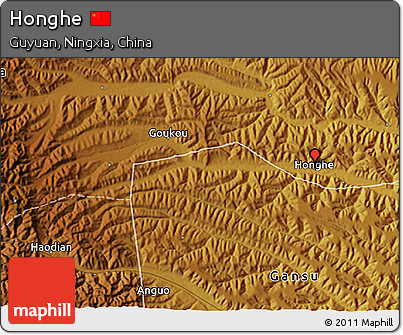 Physical 3D Map of Honghe
