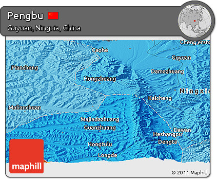 Political Panoramic Map of Pengbu
