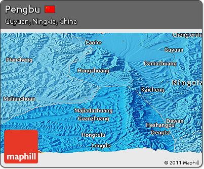 Political Panoramic Map of Pengbu