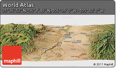 Satellite Panoramic Map of the Area around 35° 52' 19" N, 106° 10' 30" W