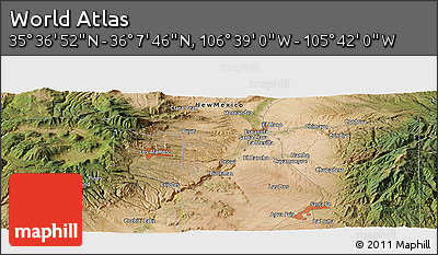 Satellite Panoramic Map of the Area around 35° 52' 19" N, 106° 10' 30" W