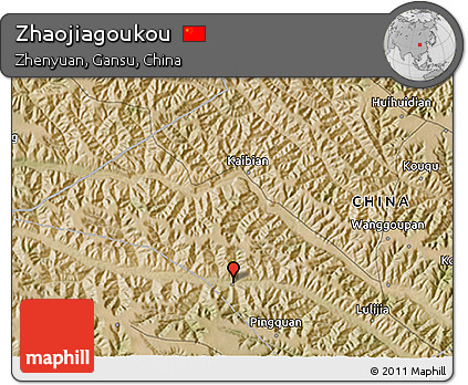 Satellite 3D Map of Zhaojiagoukou