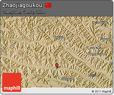 Satellite 3D Map of Zhaojiagoukou