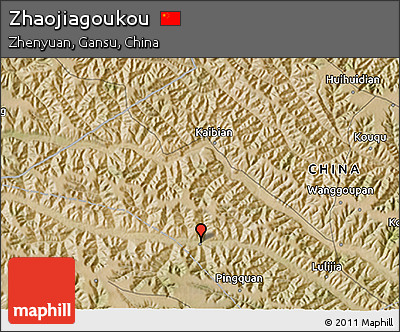 Satellite 3D Map of Zhaojiagoukou