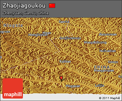 Physical Panoramic Map of Zhaojiagoukou
