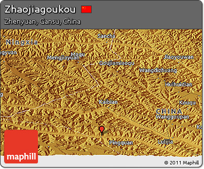 Physical Panoramic Map of Zhaojiagoukou