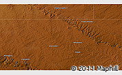 Physical 3D Map of the area around 35° 52' 19" N, 107° 52' 30" W