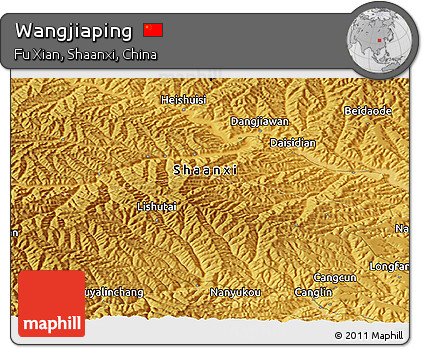 Physical Panoramic Map of Wangjiaping
