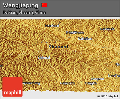 Physical Panoramic Map of Wangjiaping