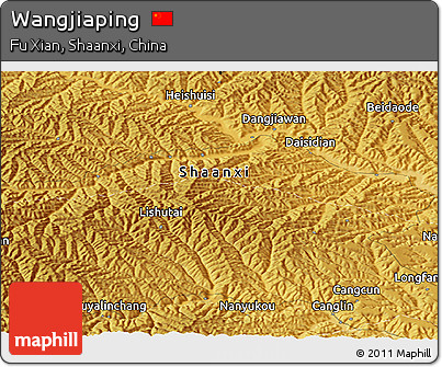 Physical Panoramic Map of Wangjiaping