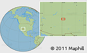 Savanna Style Location Map of the area around 35° 52' 19" N, 108° 43' 29" W