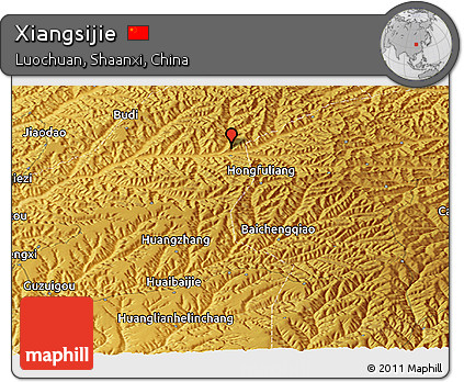 Physical Panoramic Map of Xiangsijie