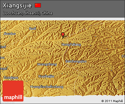 Physical Panoramic Map of Xiangsijie