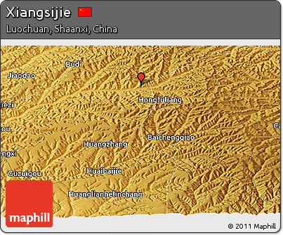 Physical Panoramic Map of Xiangsijie