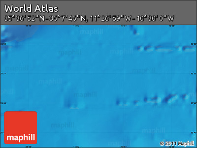 Physical Map of the Area around 35° 52' 19" N, 10° 58' 29" W