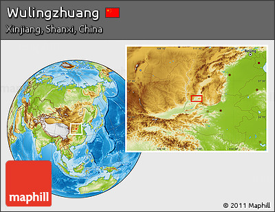 Physical Location Map of Wulingzhuang