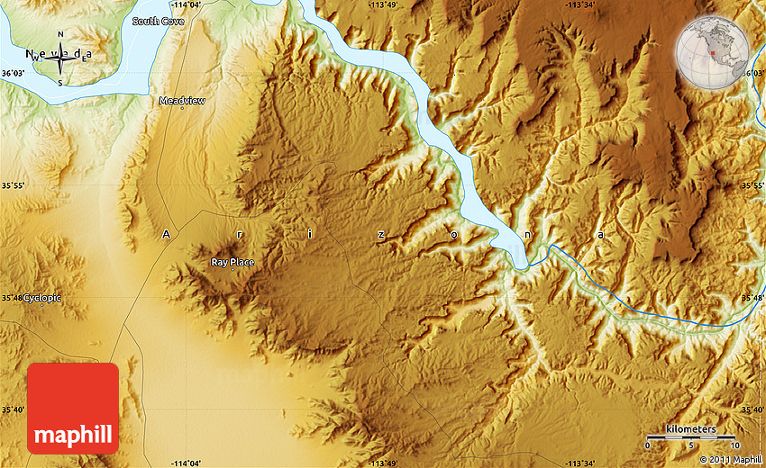 Physical Map Of Meadview vrogue.co