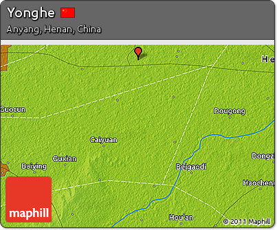 Physical 3D Map of Yonghe