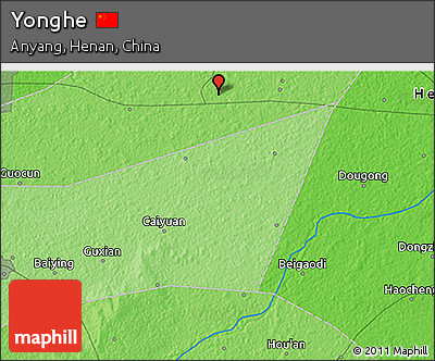 Political 3D Map of Yonghe