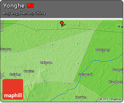 Political 3D Map of Yonghe