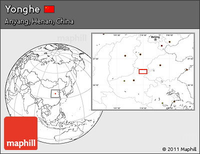 Blank Location Map of Yonghe