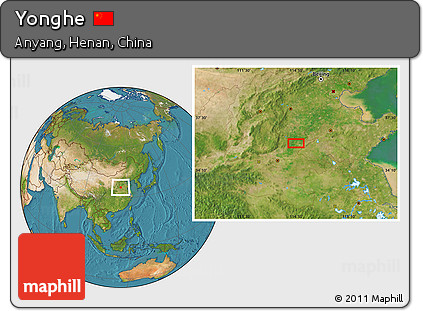 Satellite Location Map of Yonghe