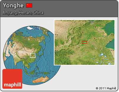 Satellite Location Map of Yonghe
